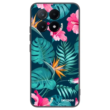 Picasee silikonski črni ovitek za Xiaomi Poco X6 Pro - Pink Monstera