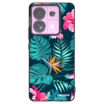 Picasee silikonski črni ovitek za Xiaomi Redmi Note 13 Pro 5G - Pink Monstera