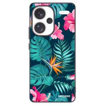 Picasee silikonski črni ovitek za Xiaomi Redmi Note 13 Pro+ 5G - Pink Monstera