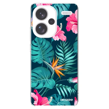 Picasee silikonski prozorni ovitek za Xiaomi Redmi Note 13 Pro+ 5G - Pink Monstera