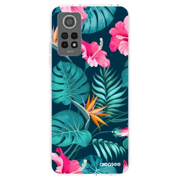 Picasee silikonski prozorni ovitek za Xiaomi Redmi Note 12 Pro 4G - Pink Monstera
