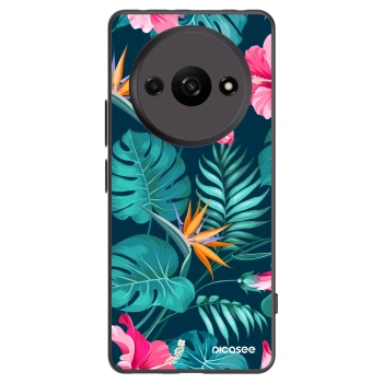 Picasee silikonski črni ovitek za Xiaomi Redmi A3 - Pink Monstera