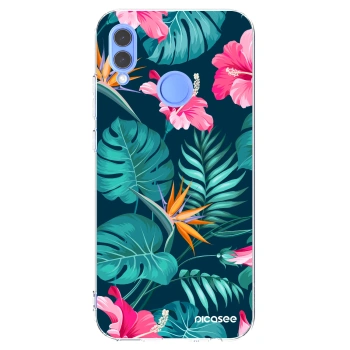 Picasee silikonski prozorni ovitek za Honor 10 Lite - Pink Monstera