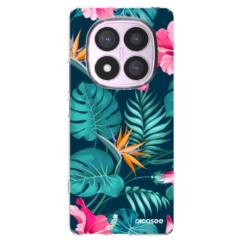 Picasee silikonski prozorni ovitek za Xiaomi Redmi Note 14 Pro 5G - Pink Monstera