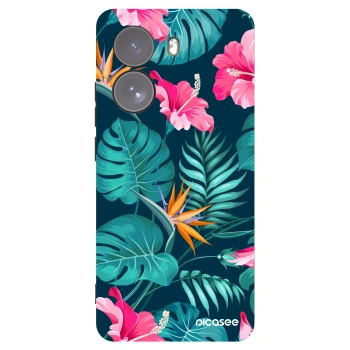 Picasee silikonski črni ovitek za Xiaomi Poco X7 - Pink Monstera