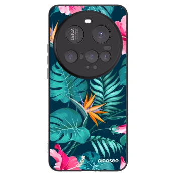 Picasee silikonski črni ovitek za Xiaomi 15 Ultra - Pink Monstera