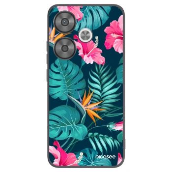 Picasee silikonski črni ovitek za Xiaomi Poco F6 - Pink Monstera