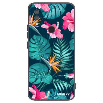 Picasee silikonski črni ovitek za Xiaomi Redmi 7 - Pink Monstera