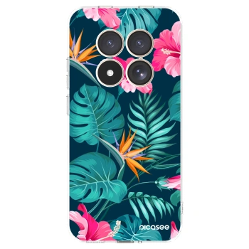 Picasee silikonski prozorni ovitek za Xiaomi Redmi Note 15 Pro 4G - Pink Monstera