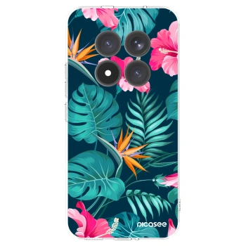 Picasee silikonski prozorni ovitek za Xiaomi Redmi Note 15 Pro+ - Pink Monstera