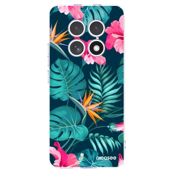 Picasee silikonski prozorni ovitek za Xiaomi Redmi Note 15 - Pink Monstera