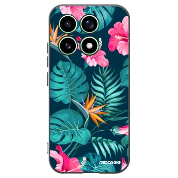 Picasee silikonski črni ovitek za Xiaomi 17 - Pink Monstera