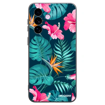 Picasee silikonski črni ovitek za Samsung Galaxy A57 5G - Pink Monstera