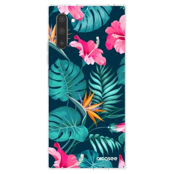 Picasee silikonski prozorni ovitek za Samsung Galaxy Note 10 N970F - Pink Monstera