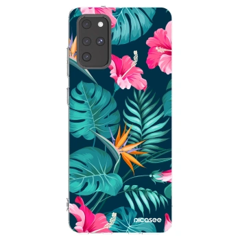 Picasee silikonski prozorni ovitek za Samsung Galaxy S20+ G985F - Pink Monstera