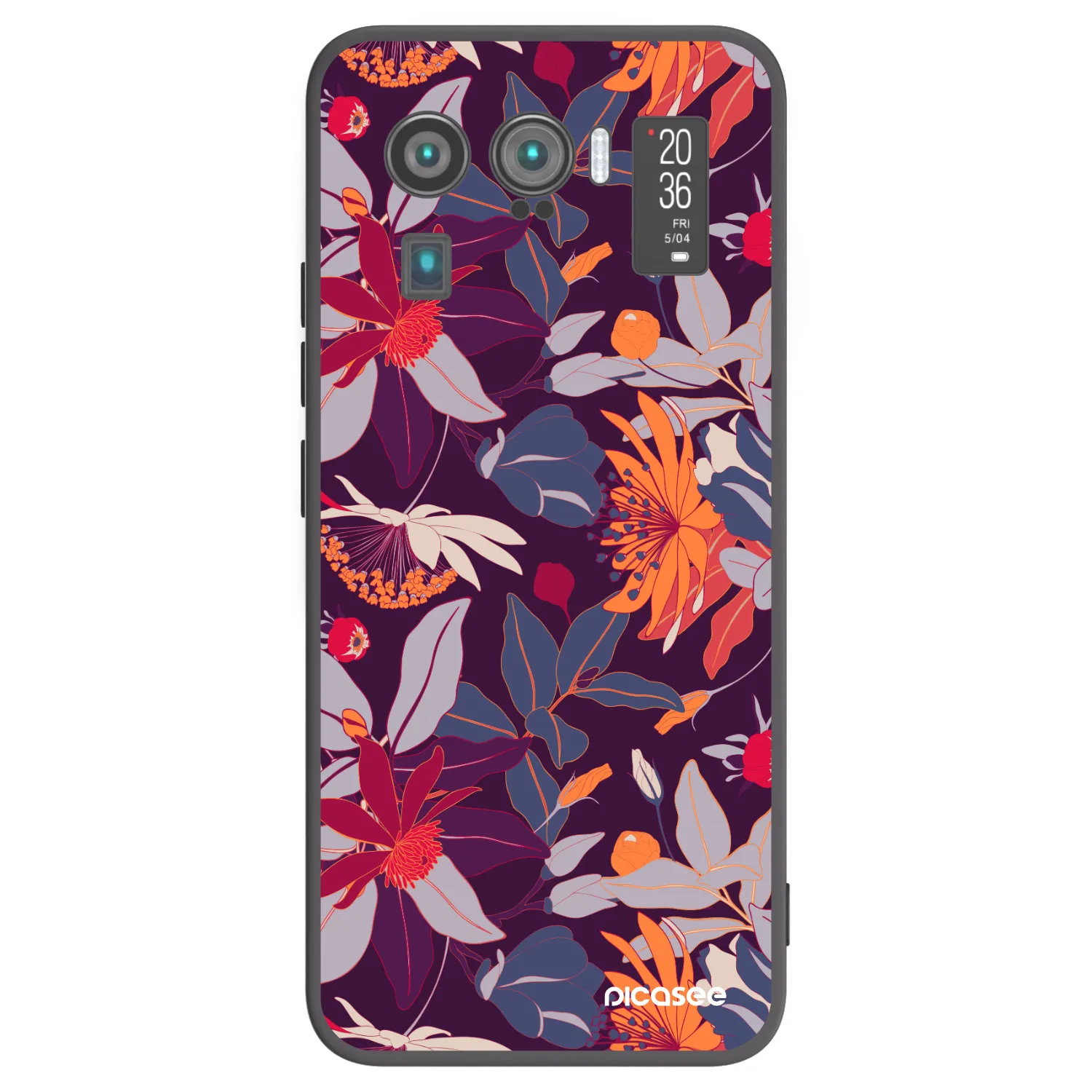 Picasee silikonski črni ovitek za Xiaomi Mi 11 Ultra - Purple Leaf
