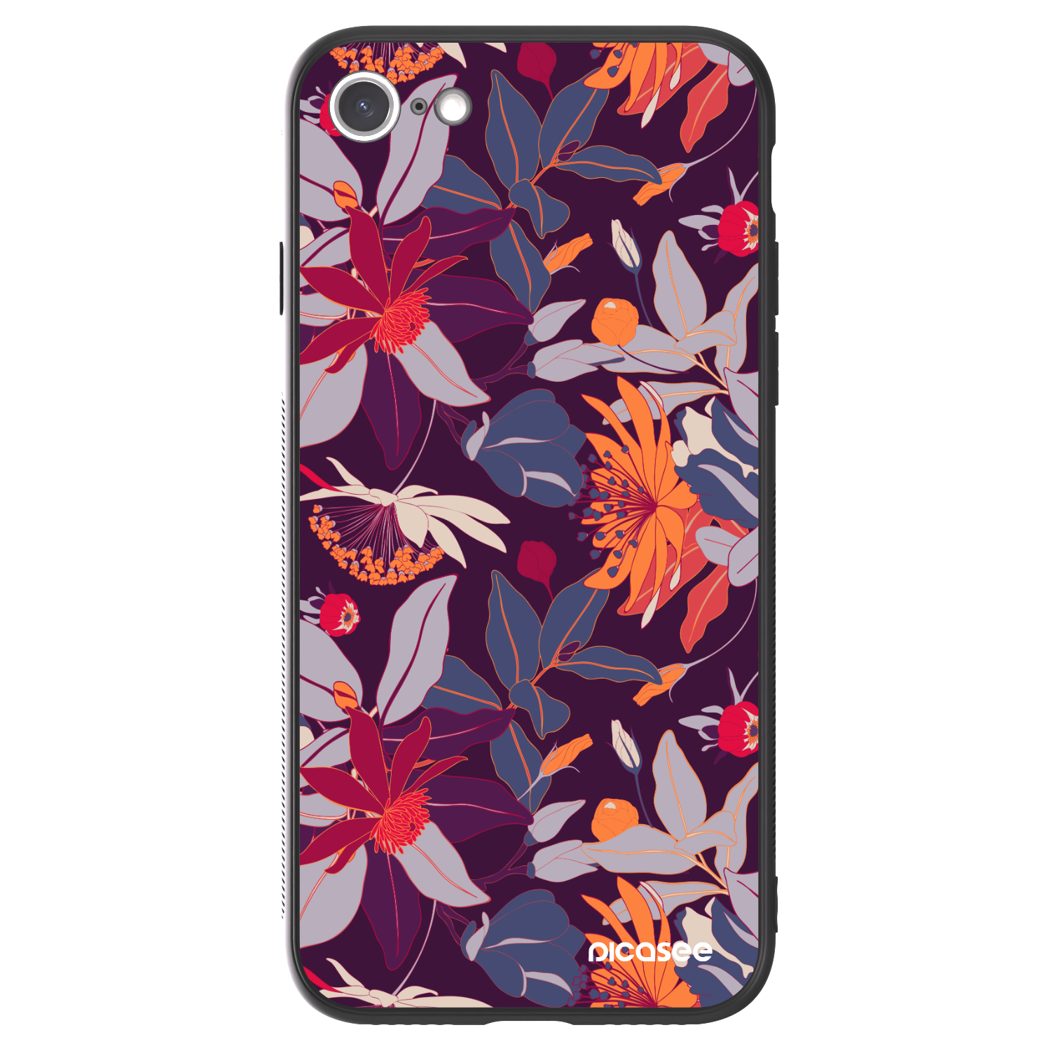 Picasee ULTIMATE CASE za Apple iPhone SE 2020 - Purple Leaf