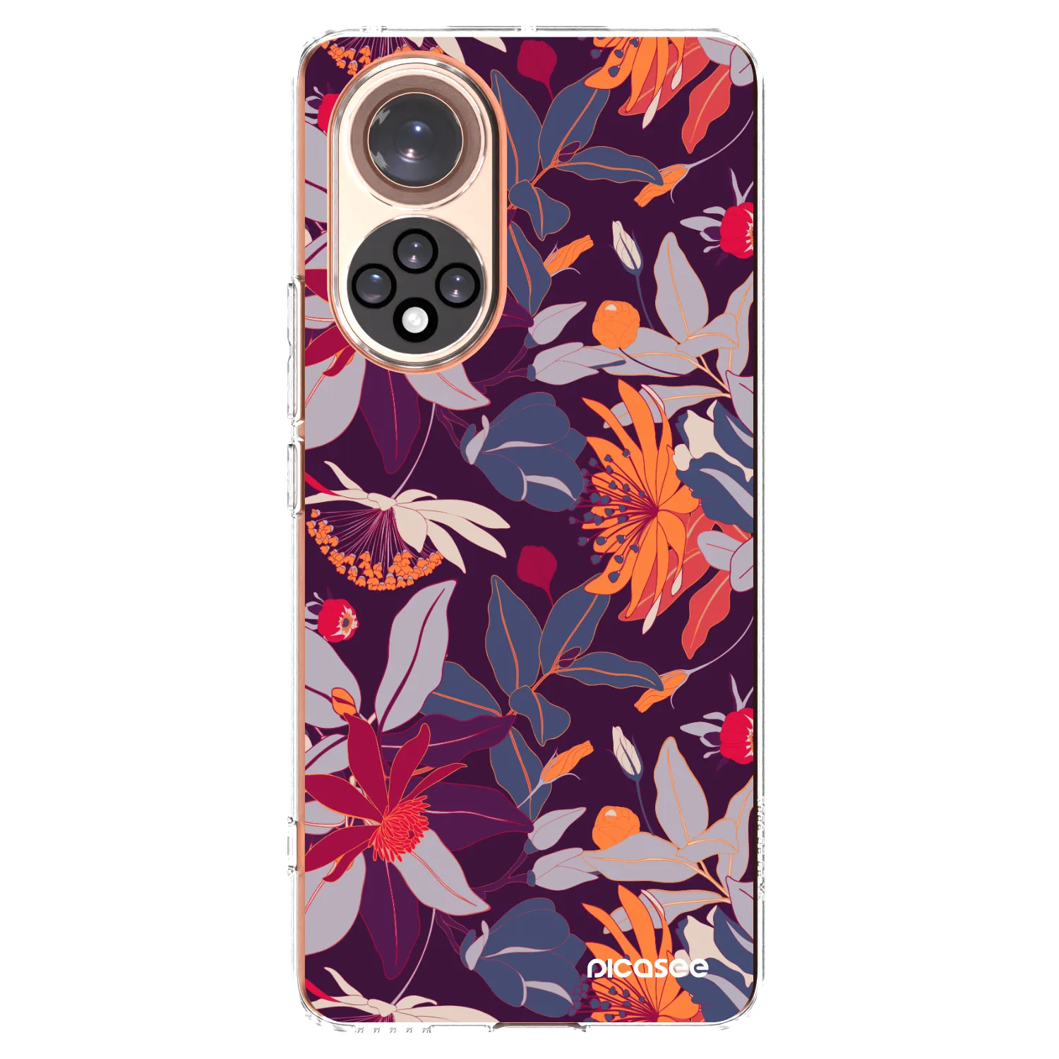 Picasee silikonski prozorni ovitek za Huawei Nova 9 - Purple Leaf