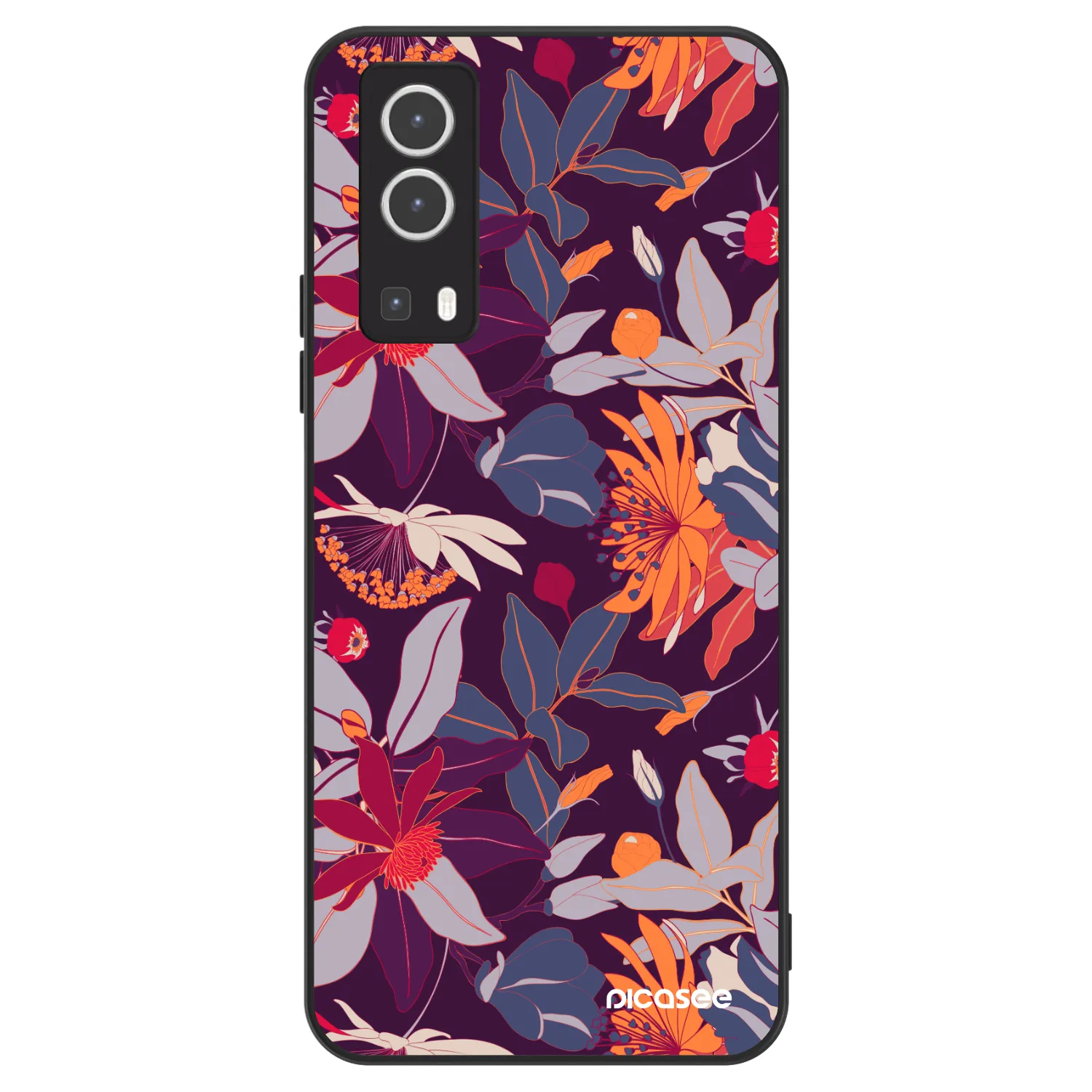 Picasee ULTIMATE CASE za Vivo Y72 5G - Purple Leaf
