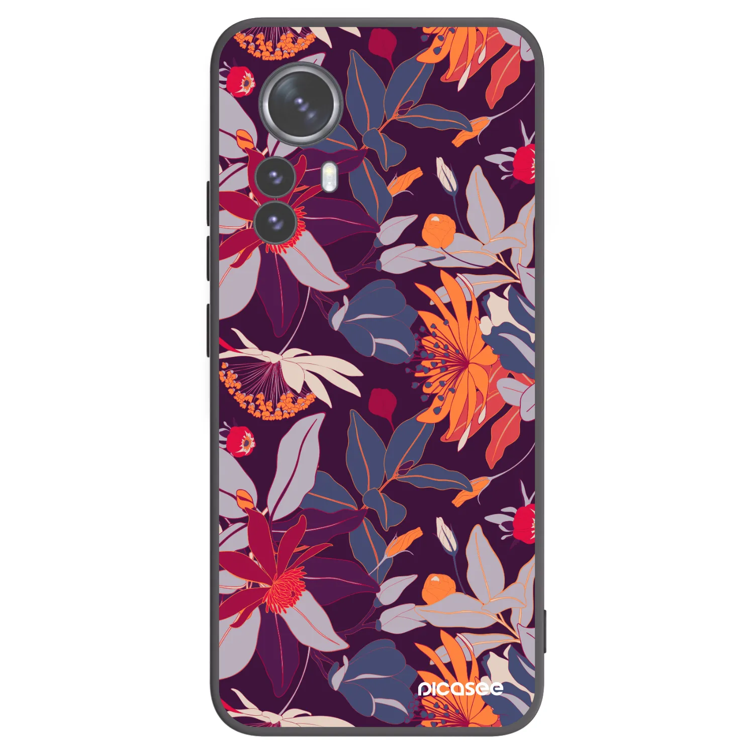 Picasee silikonski črni ovitek za Xiaomi 12 Pro - Purple Leaf