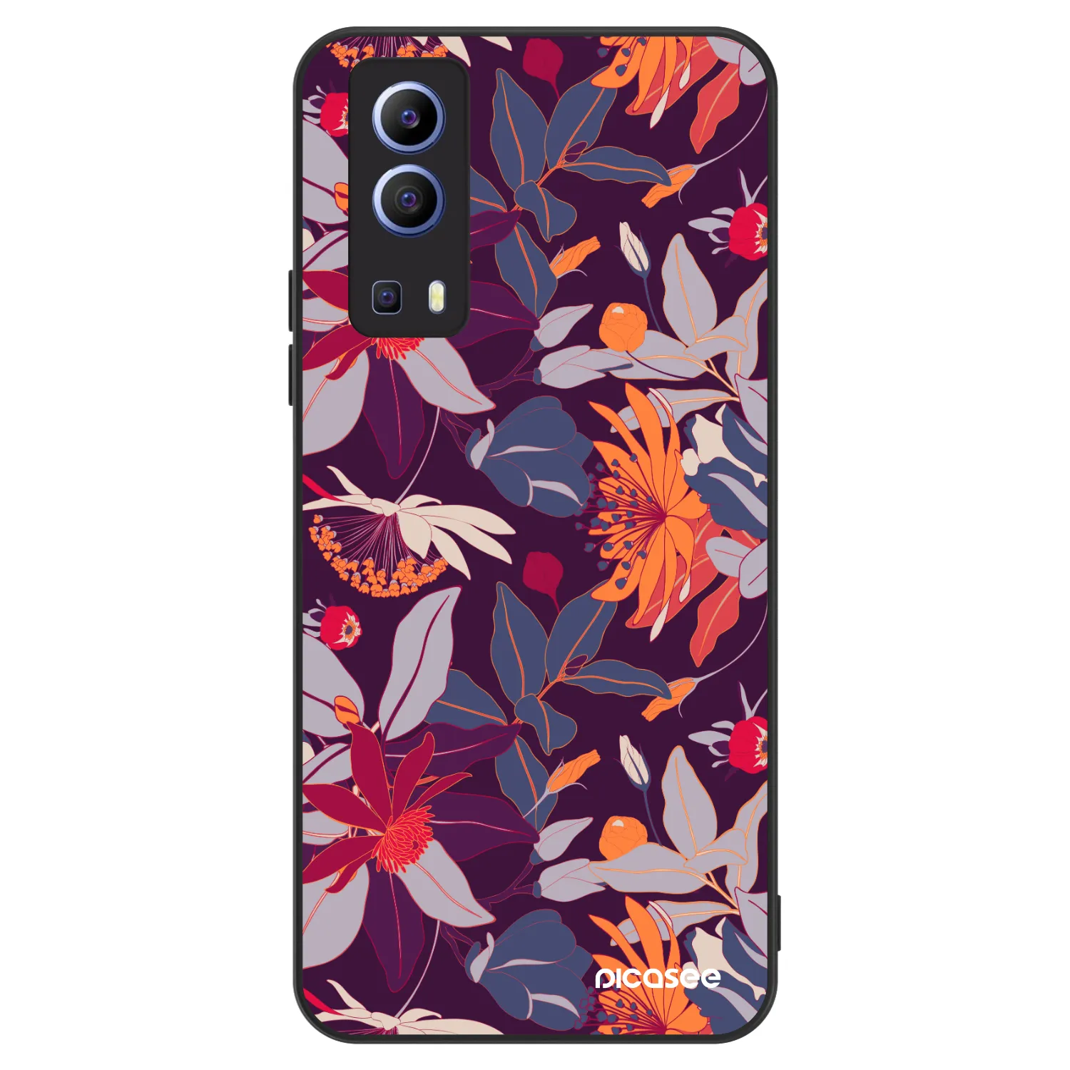 Picasee ULTIMATE CASE za Vivo Y52 5G - Purple Leaf