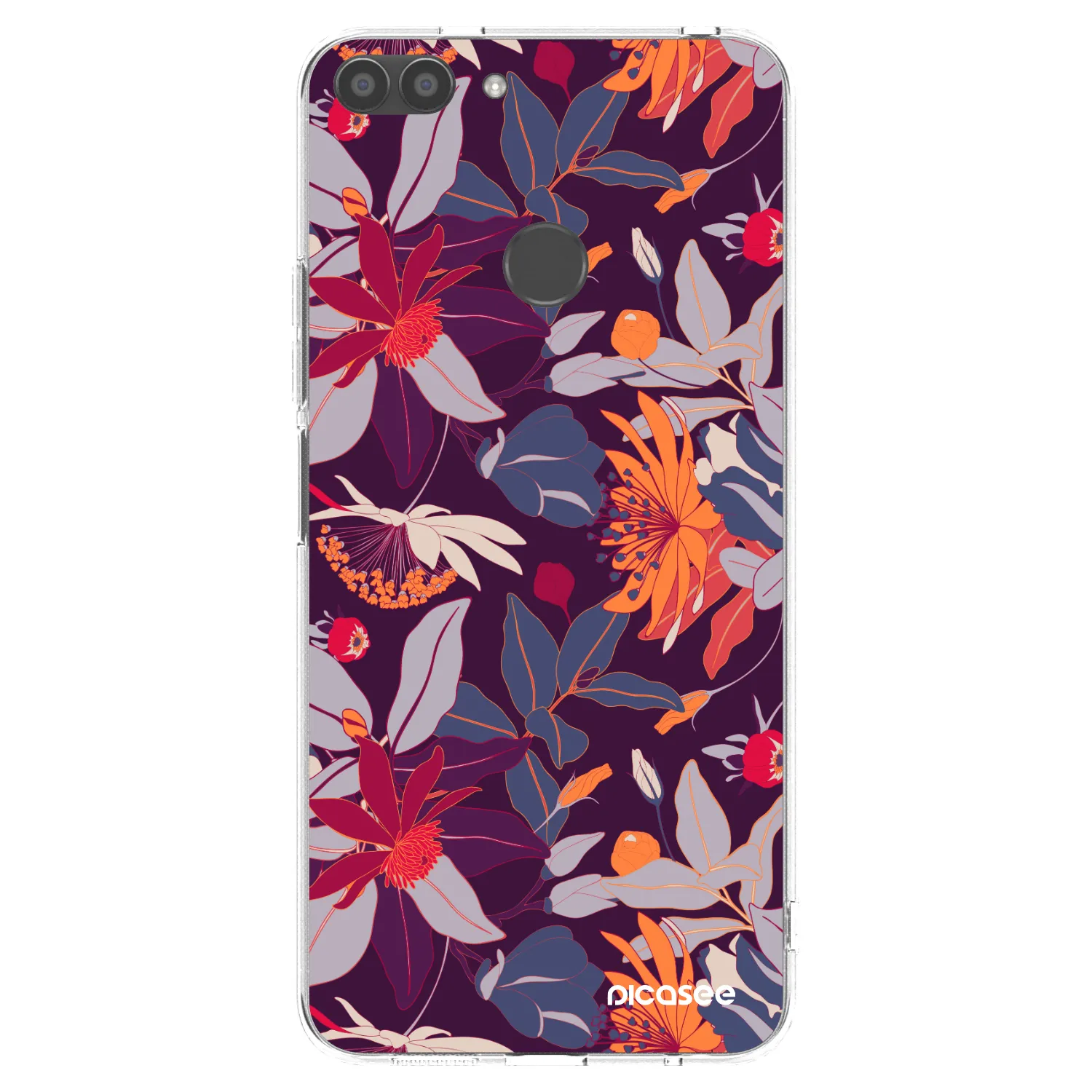 Picasee silikonski prozorni ovitek za Huawei P Smart - Purple Leaf