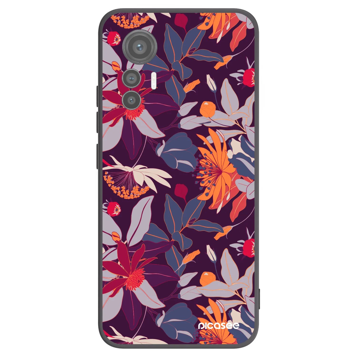 Picasee silikonski črni ovitek za Xiaomi 12 Lite - Purple Leaf