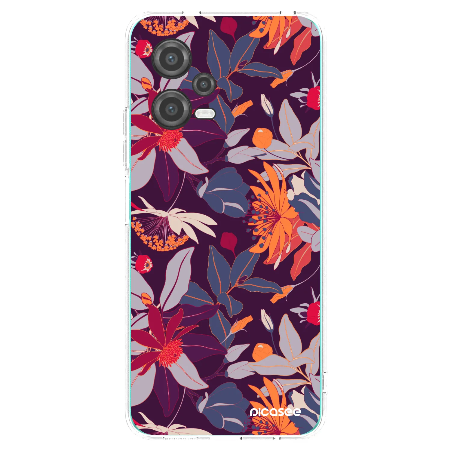 Picasee silikonski prozorni ovitek za Xiaomi Poco X5 - Purple Leaf