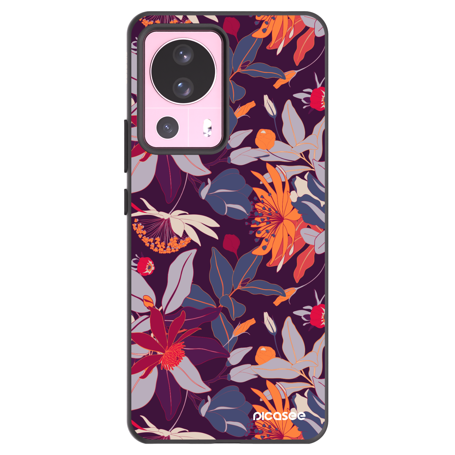 Picasee silikonski črni ovitek za Xiaomi 13 Lite - Purple Leaf