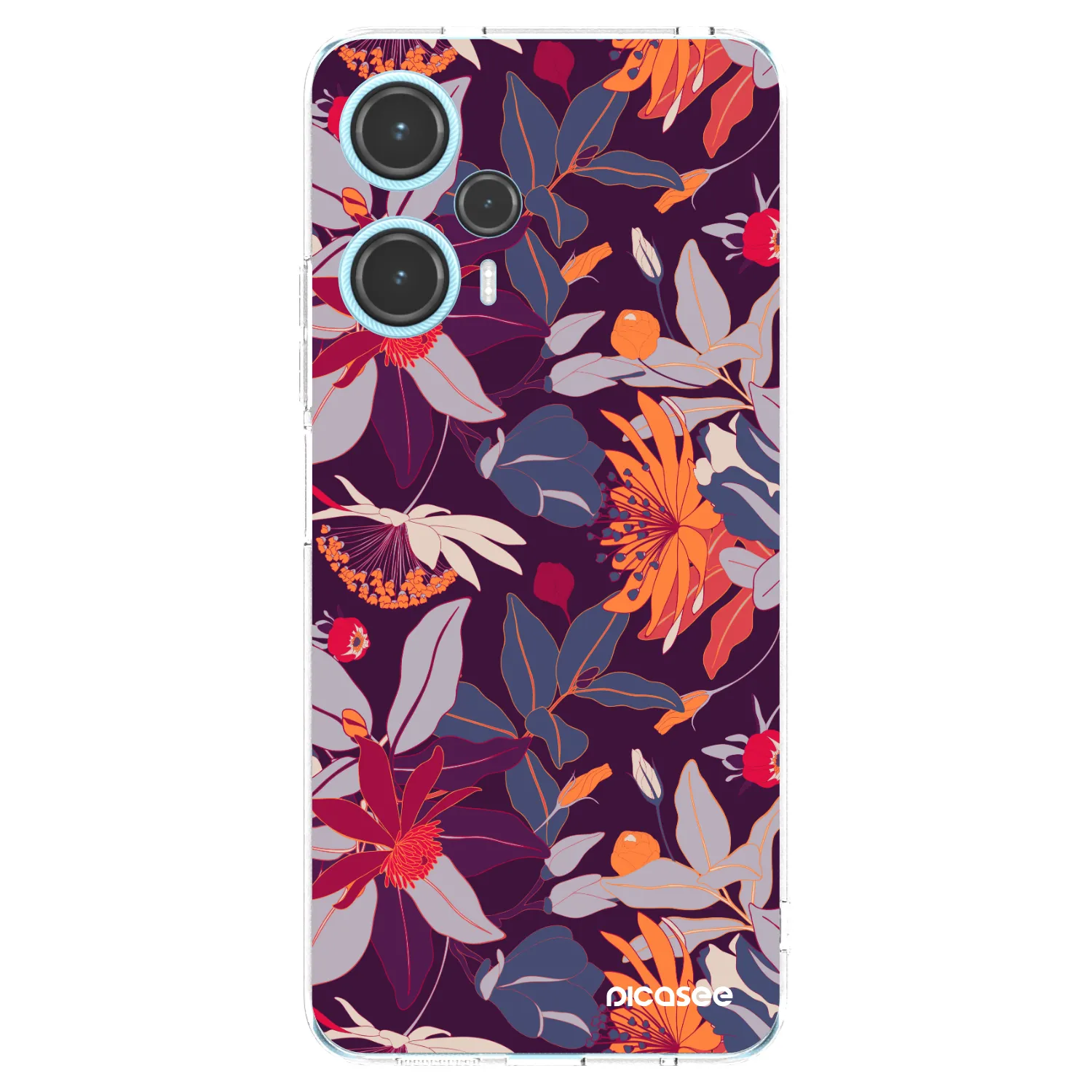 Picasee silikonski prozorni ovitek za Xiaomi Poco F5 - Purple Leaf