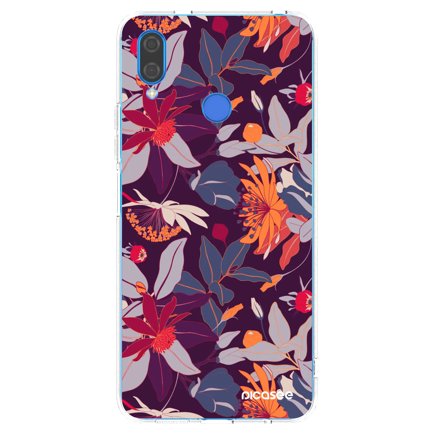 Picasee silikonski prozorni ovitek za Huawei Nova 3 - Purple Leaf