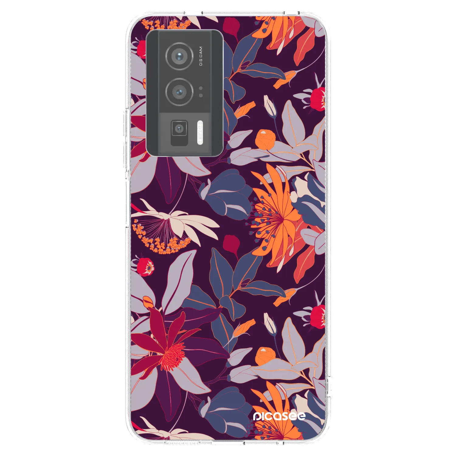 Picasee silikonski prozorni ovitek za Xiaomi Poco F5 Pro 5G - Purple Leaf