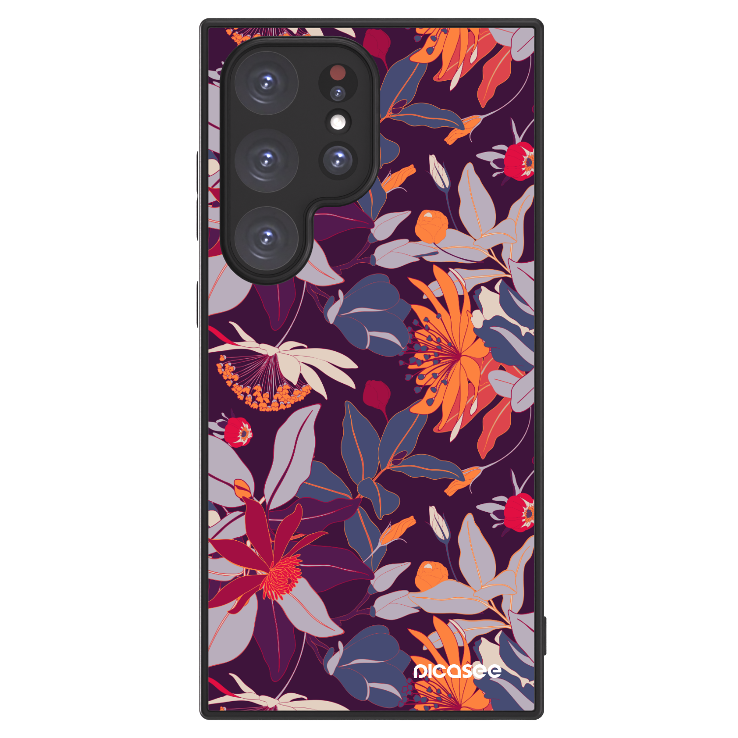 Picasee ULTIMATE CASE PowerShare za Samsung Galaxy S24 Ultra S928B 5G - Purple Leaf