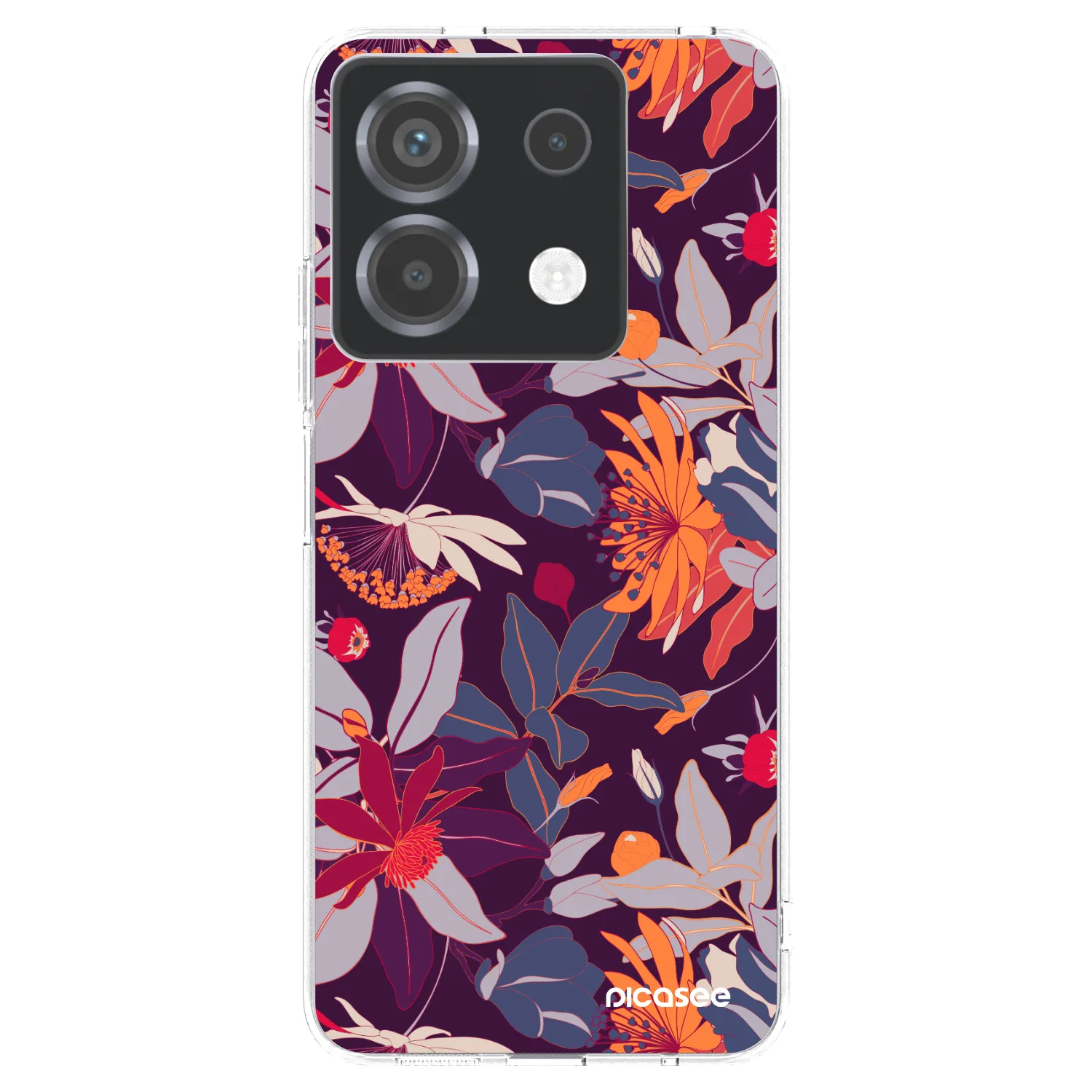 Picasee silikonski prozorni ovitek za Xiaomi Poco X6 - Purple Leaf