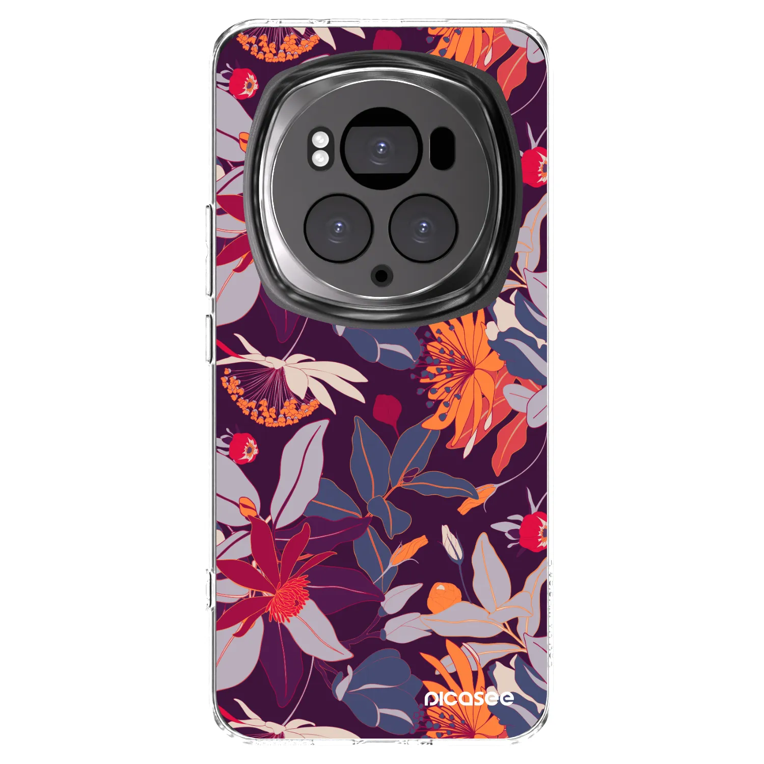 Picasee silikonski prozorni ovitek za Honor Magic6 Pro - Purple Leaf