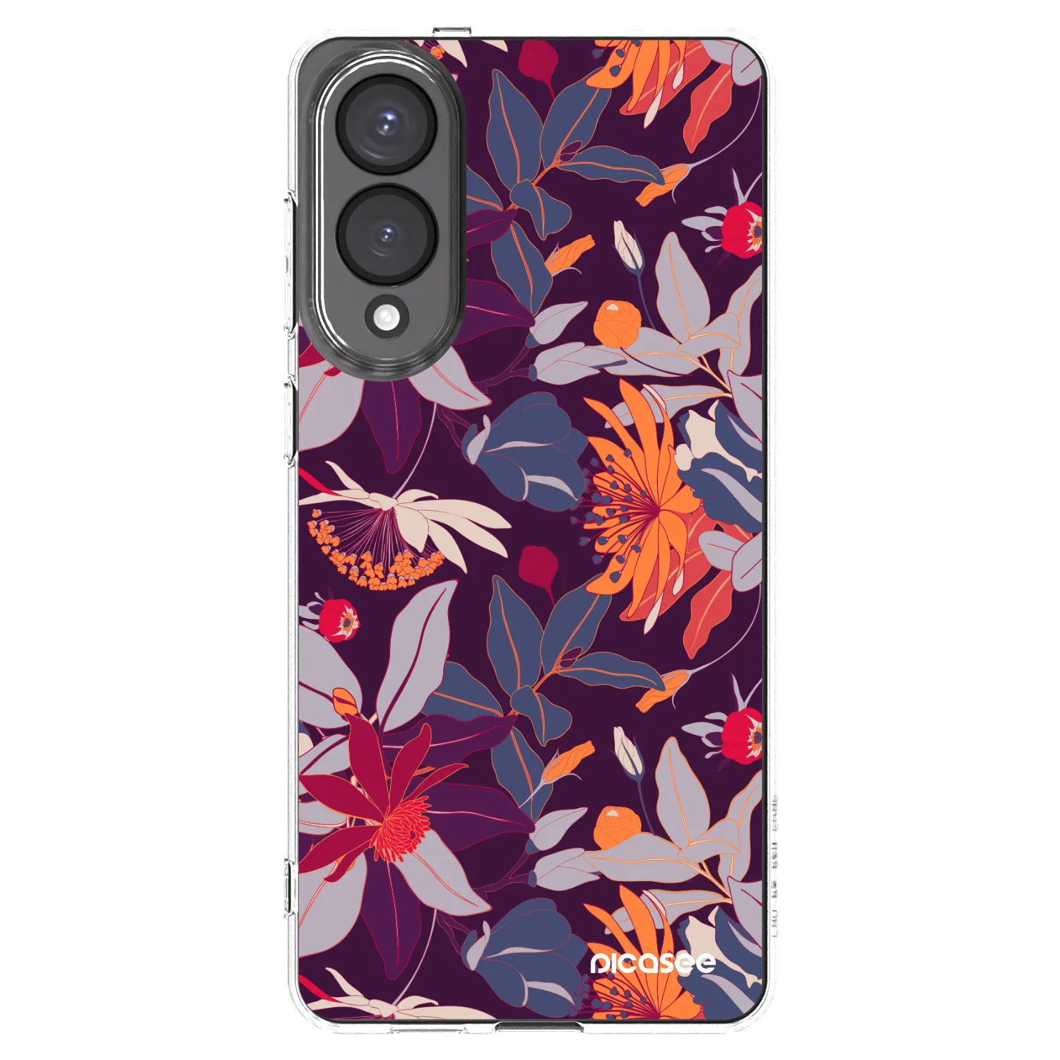 Picasee silikonski prozorni ovitek za Samsung Galaxy S25 Edge 5G - Purple Leaf