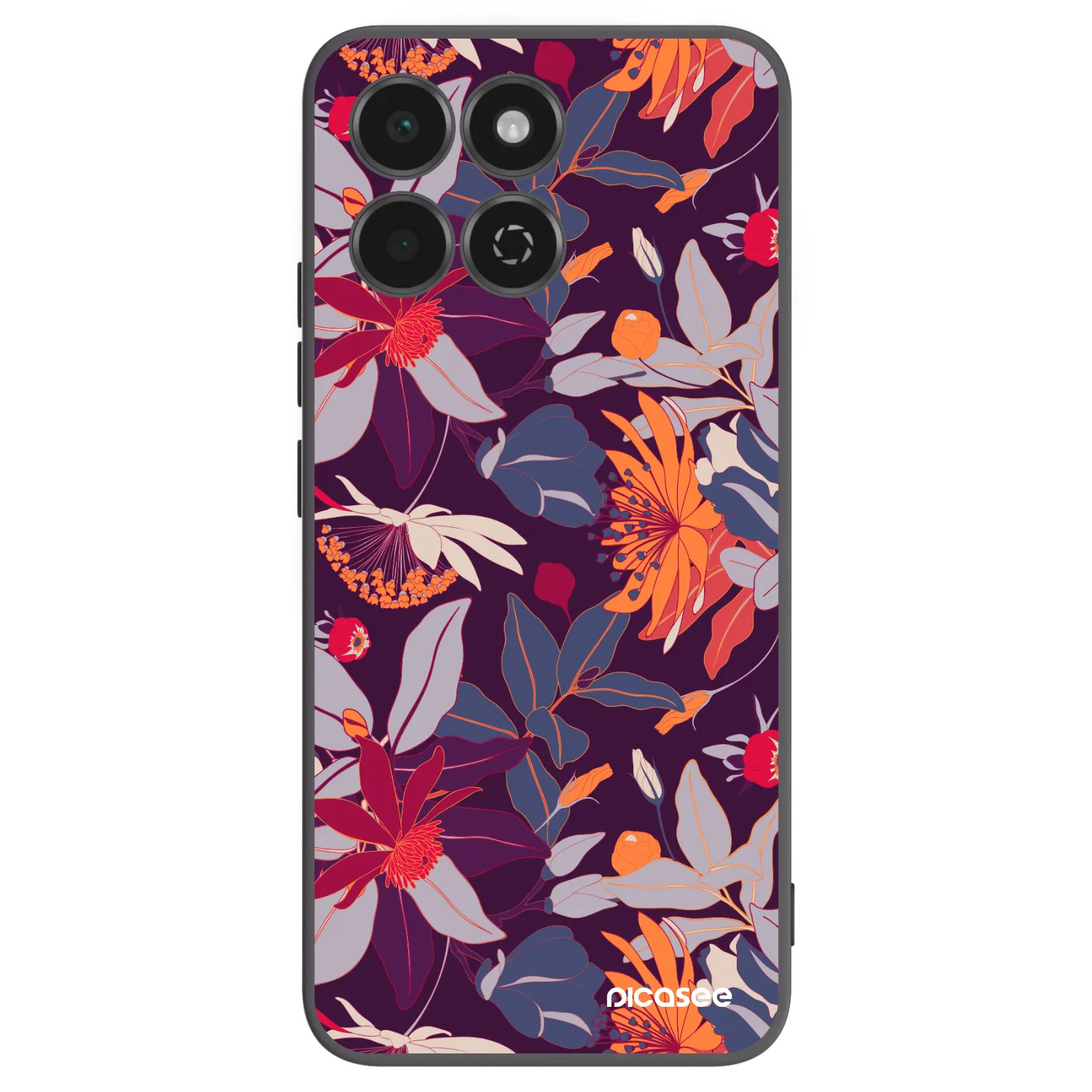 Picasee silikonski črni ovitek za Honor 200 Smart 5G - Purple Leaf