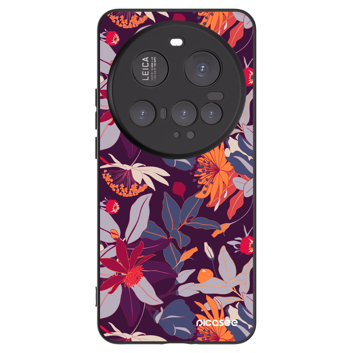 Picasee silikonski črni ovitek za Xiaomi 15 Ultra - Purple Leaf