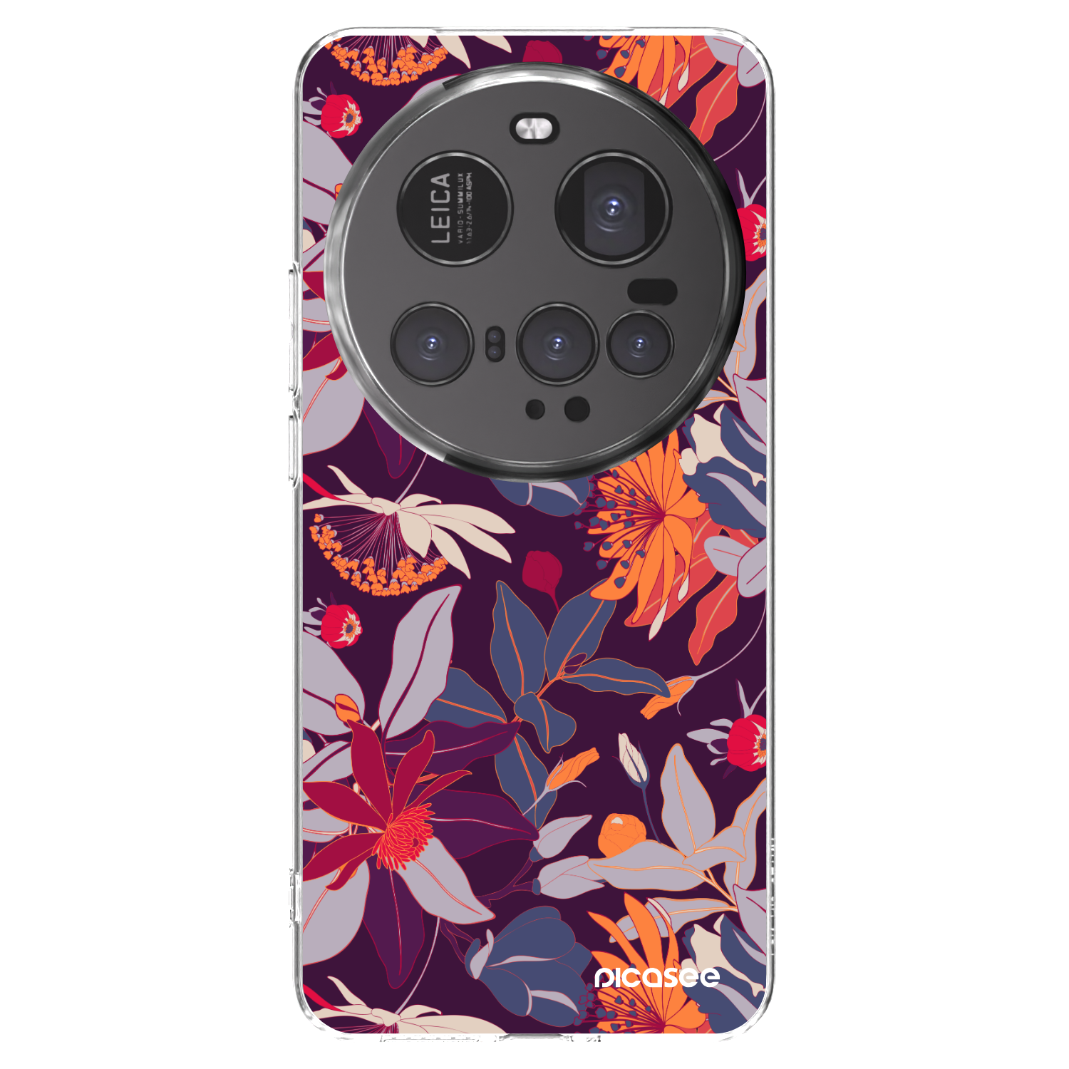 Picasee silikonski prozorni ovitek za Xiaomi 15 Ultra - Purple Leaf