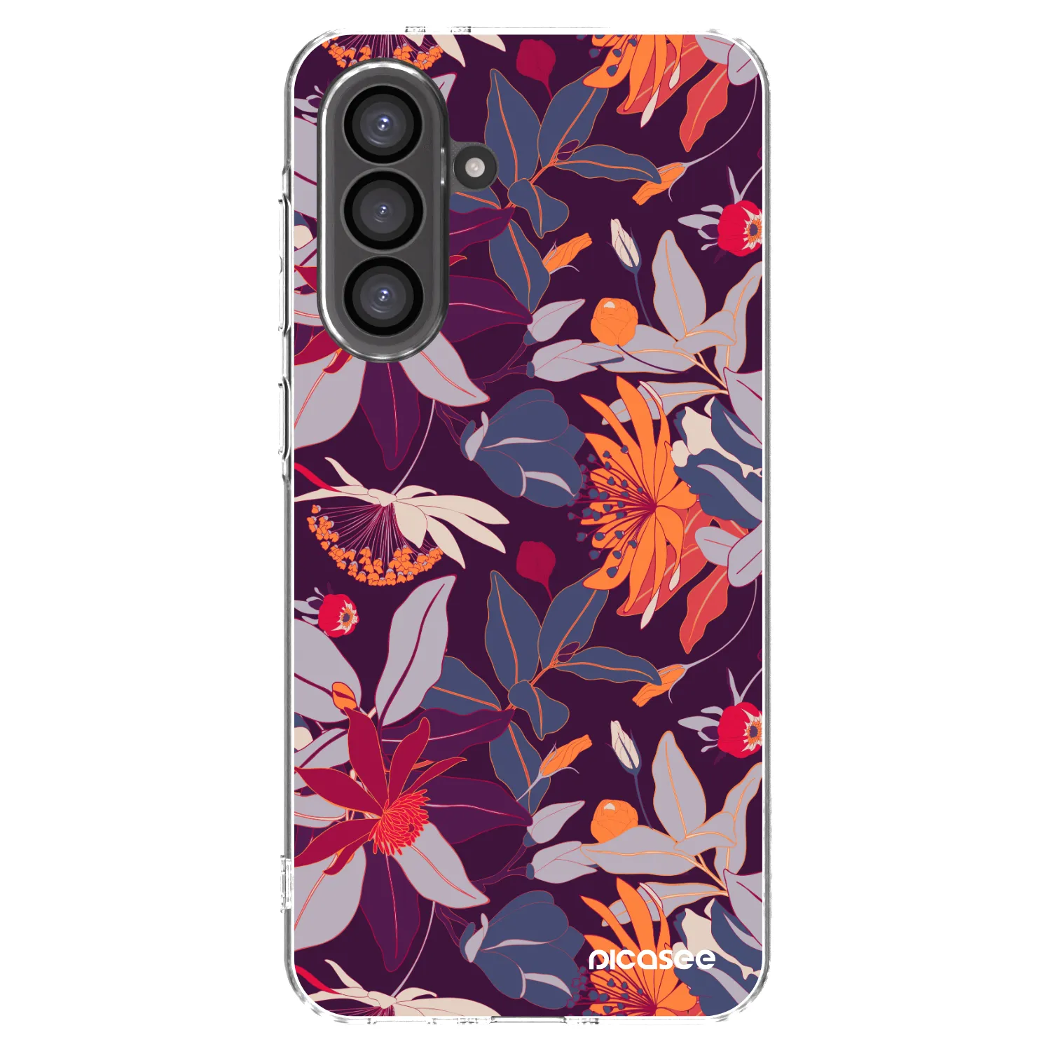 Picasee silikonski prozorni ovitek za Samsung Galaxy A56 5G A566B - Purple Leaf