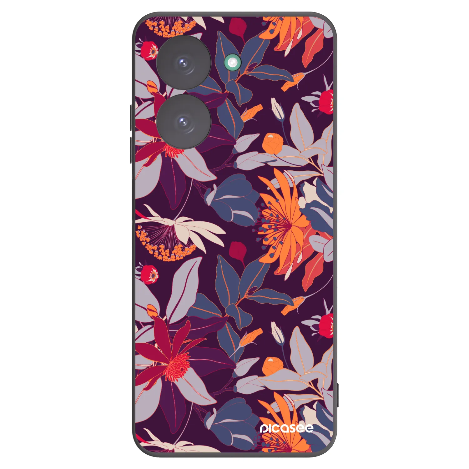 Picasee silikonski črni ovitek za Xiaomi Redmi A5 - Purple Leaf