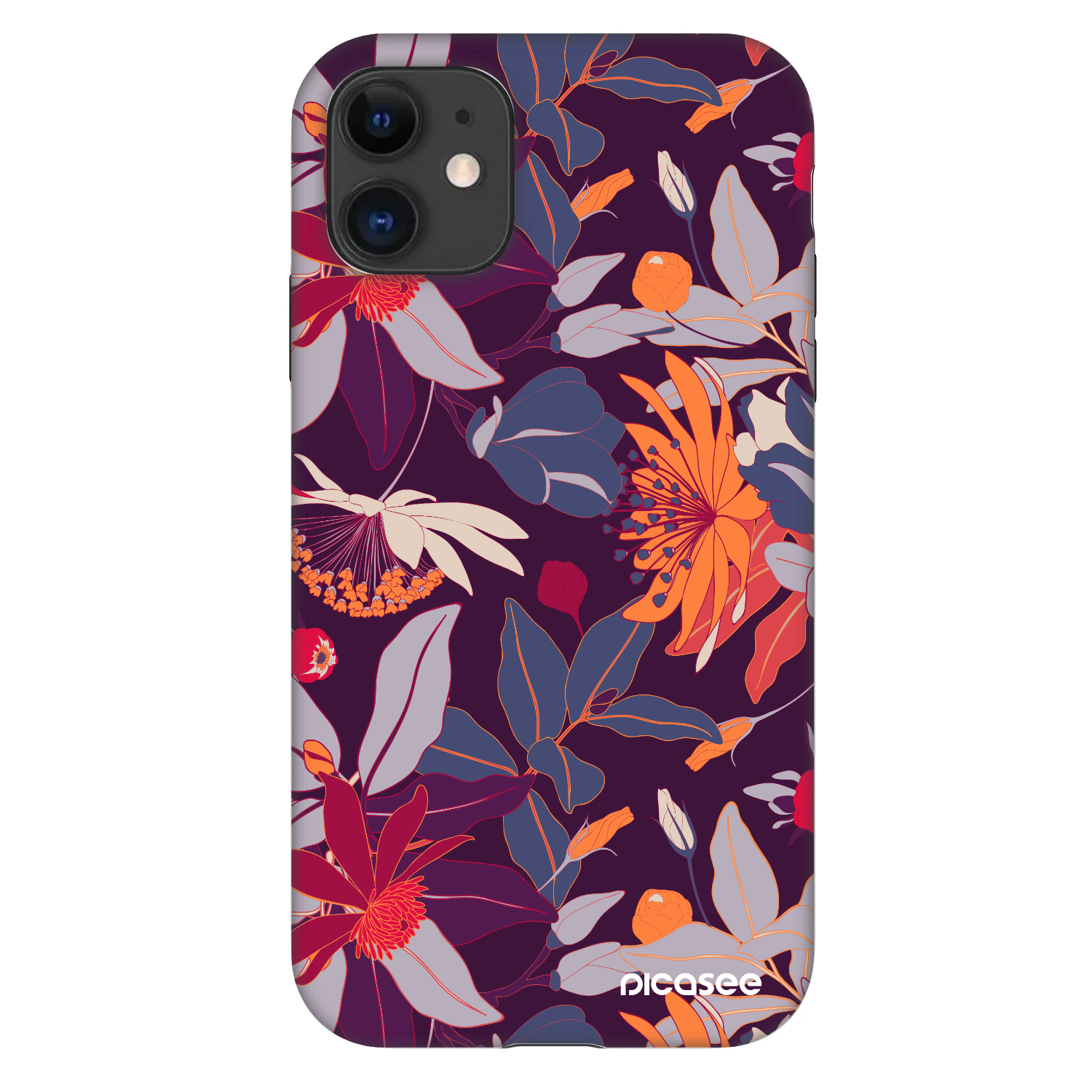Picasee Fashion Case za Apple iPhone 11 - Purple Leaf