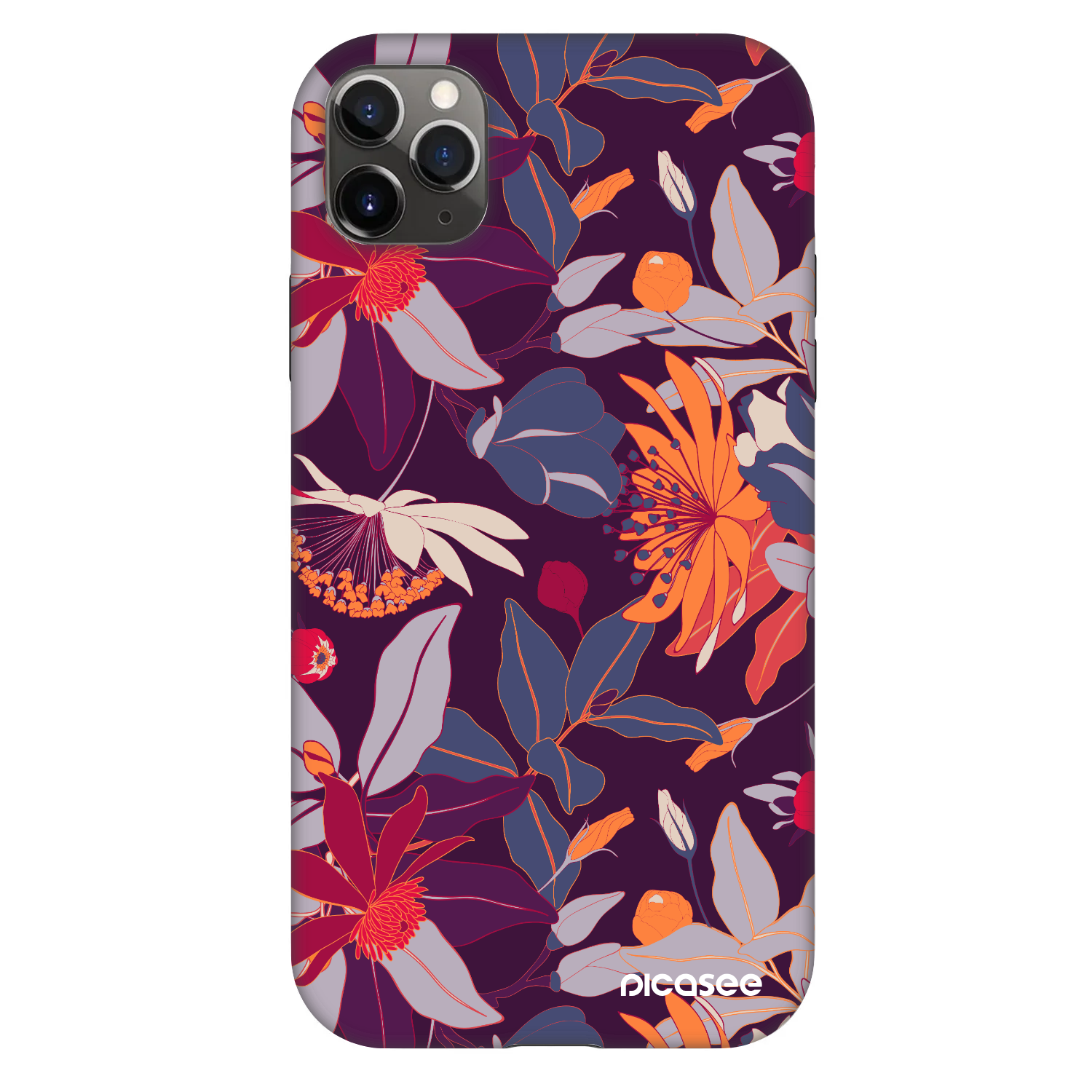 Picasee Fashion Case za Apple iPhone 11 Pro Max - Purple Leaf