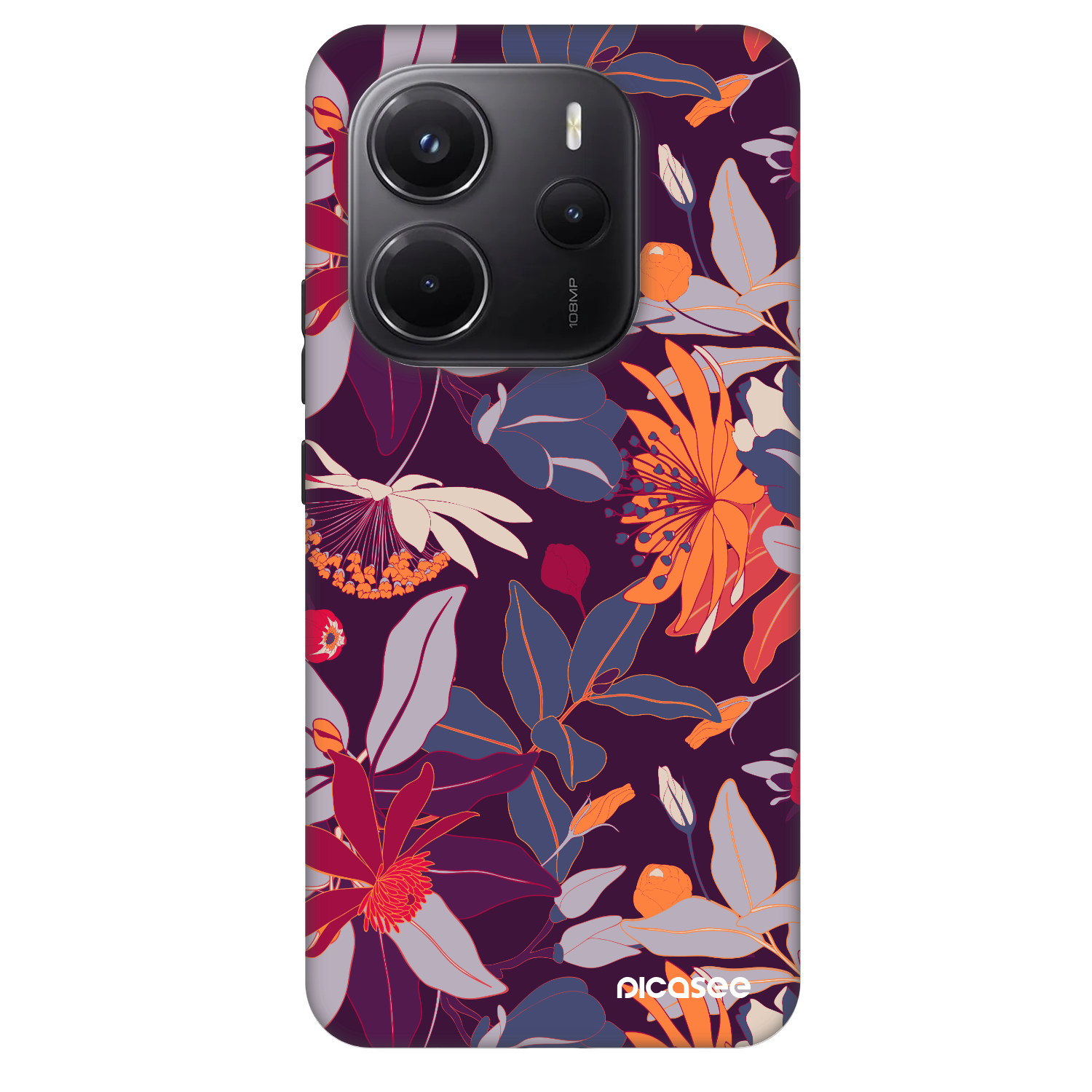 Picasee Fashion Case za Xiaomi Redmi Note 14 5G - Purple Leaf