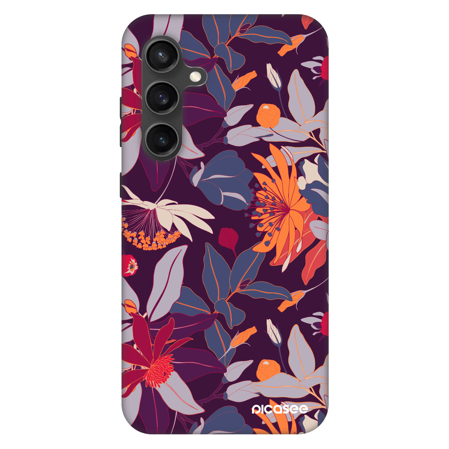 Picasee Fashion Case za Samsung Galaxy S24 FE S721B - Purple Leaf