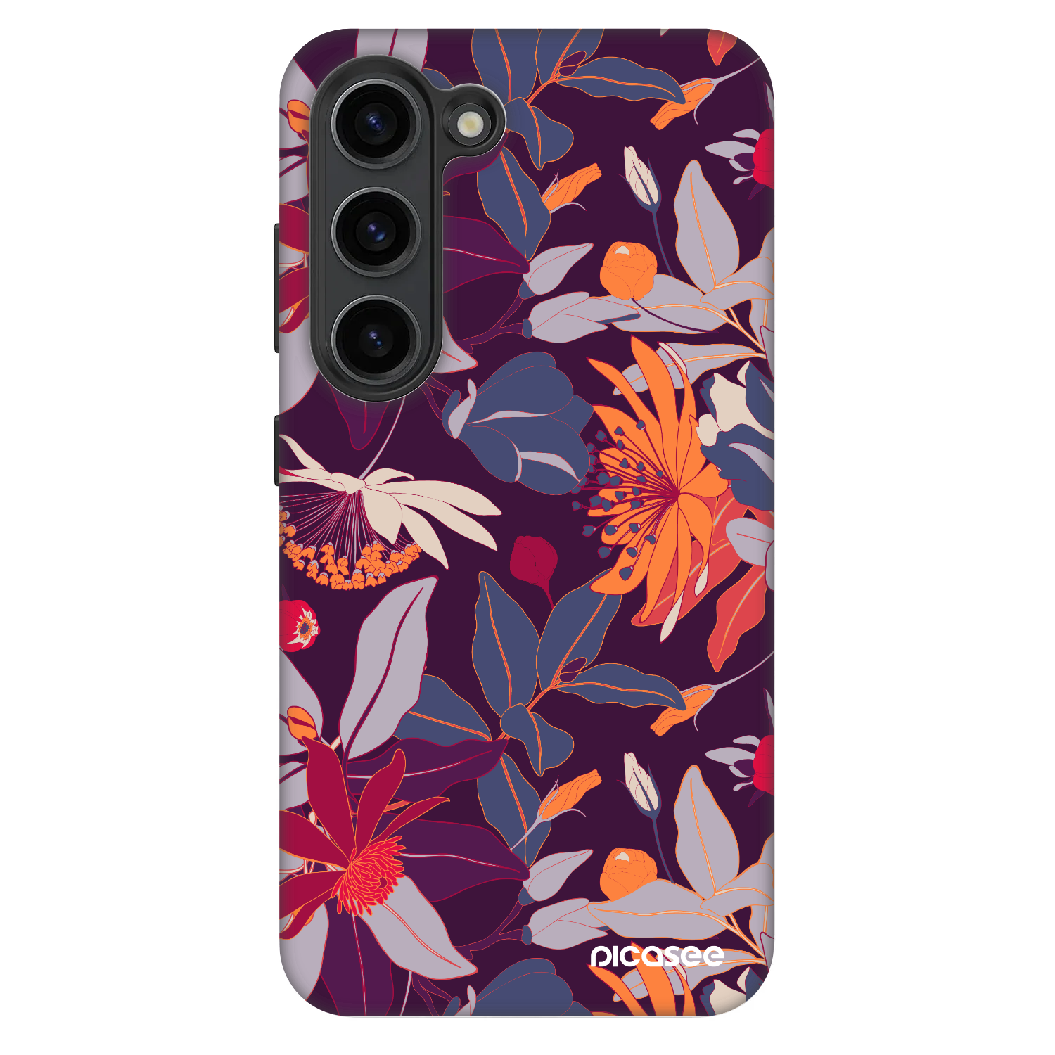 Picasee Fashion Case za Samsung Galaxy S23 5G - Purple Leaf