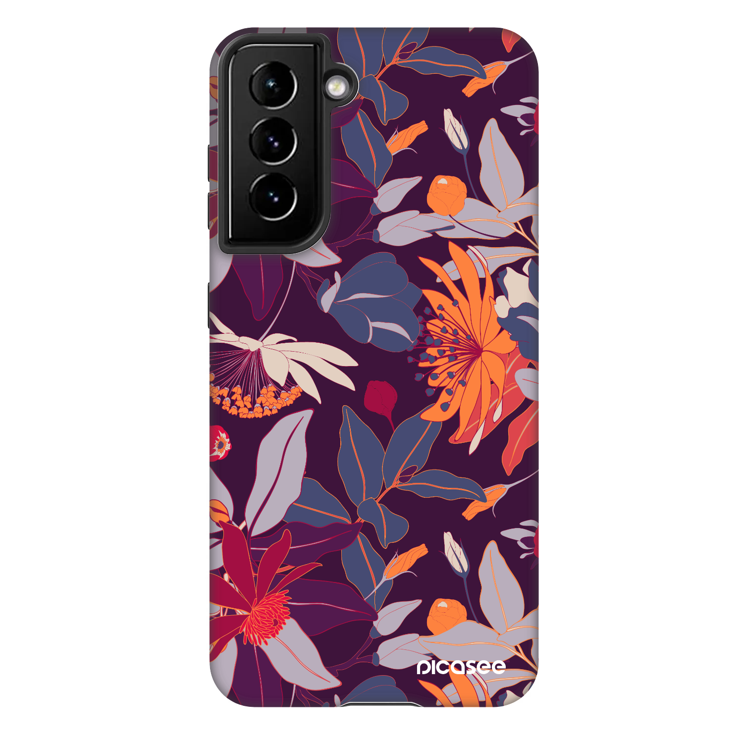 Picasee Fashion Case za Samsung Galaxy S21 5G G991B - Purple Leaf