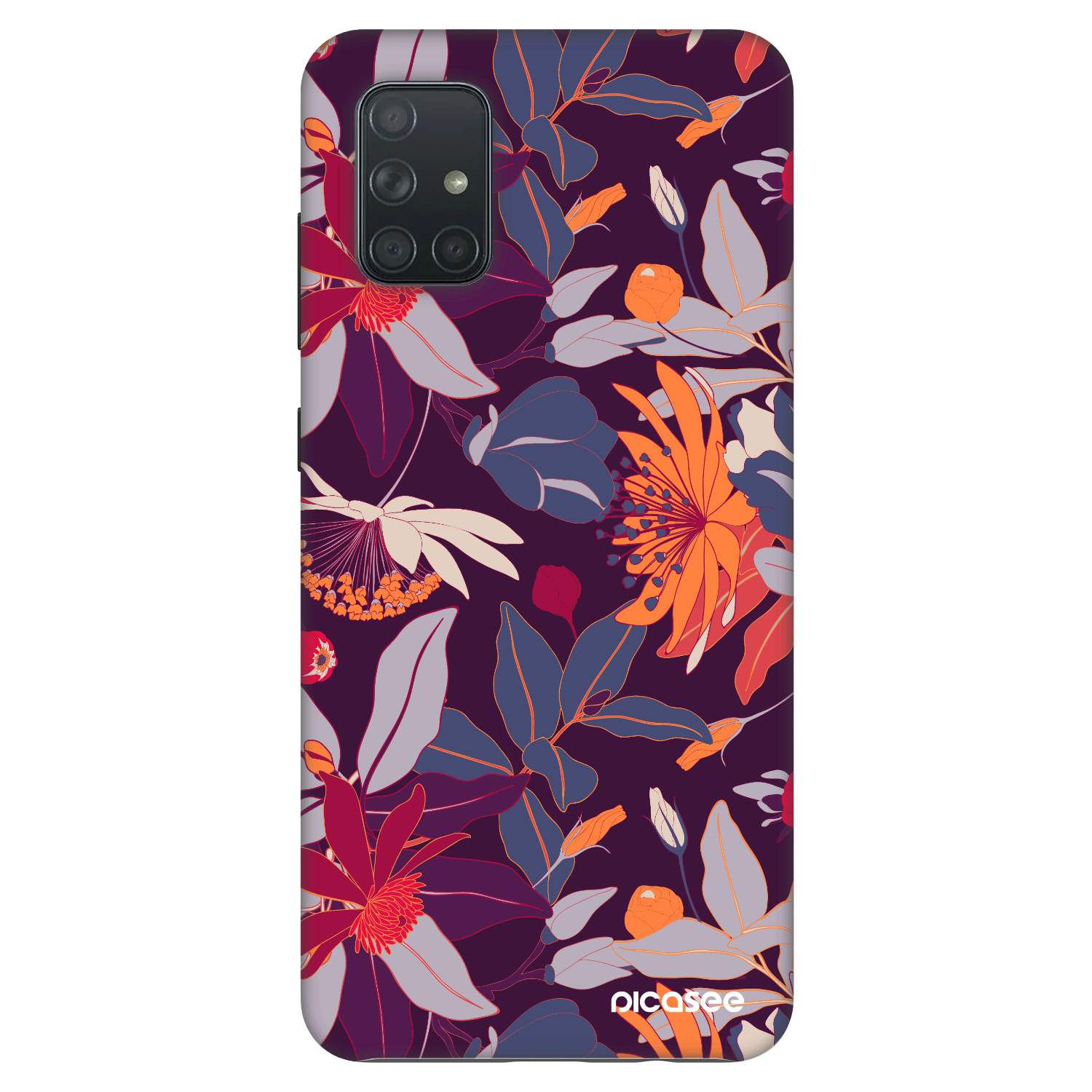 Picasee Fashion Case za Samsung Galaxy A71 A715F - Purple Leaf
