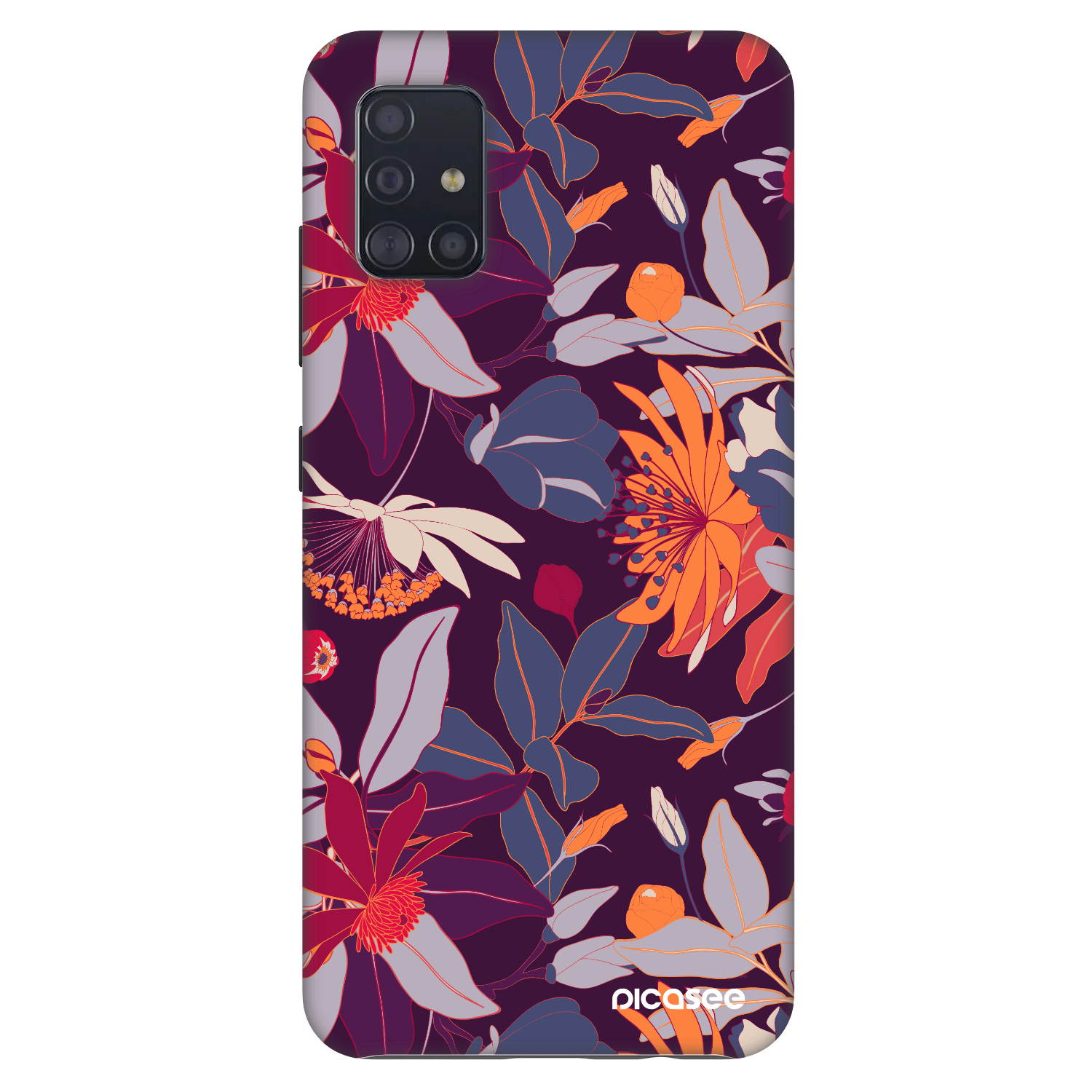 Picasee Fashion Case za Samsung Galaxy A51 A515F - Purple Leaf
