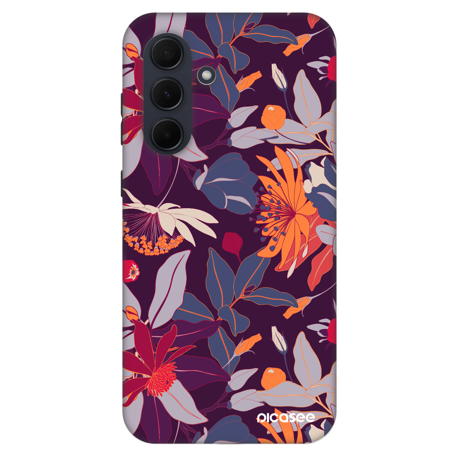 Picasee Fashion Case za Samsung Galaxy A35 5G A356B - Purple Leaf